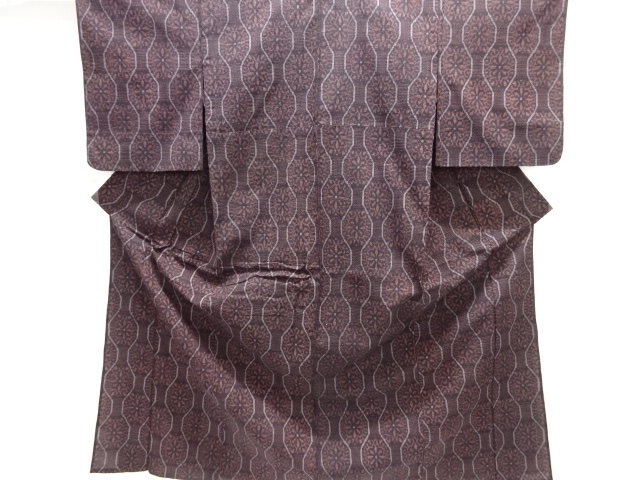 JAPANESE KIMONO / HITOE KIMONO / TAISHO ROMAN STYLE / WOVEN FLORAL TATEWAKU